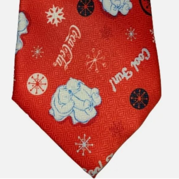 Vintage Coca-Cola Polar Bears Holiday Necktie | Christmas | Seasonal | Novelty - Picture 4 of 5